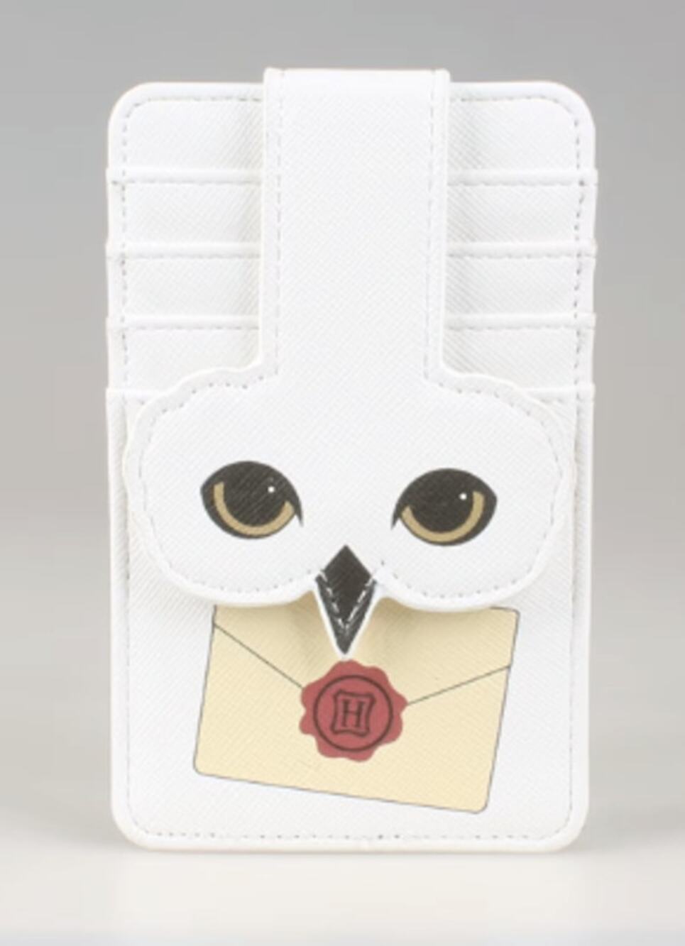 Harry Potter Hedwig the Owl Card/ID Holder, Wallet, Vegan Leather - White,
